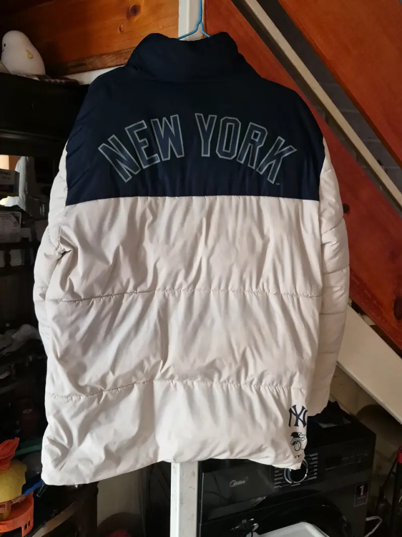 Chaqueta acolchada Yankees blanca y azul - 2