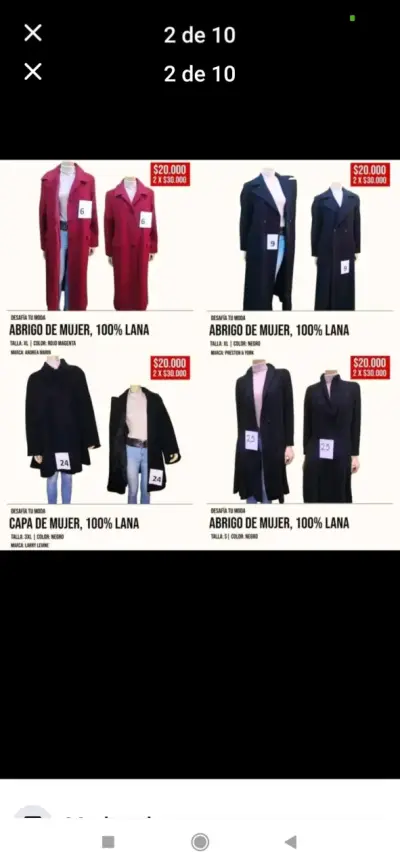 Abrigos 100% Lana Talla XS a 4XL - miniatura 3