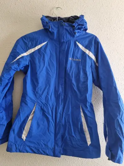 Chaqueta impermeable azul Columbia para mujer - miniatura 1