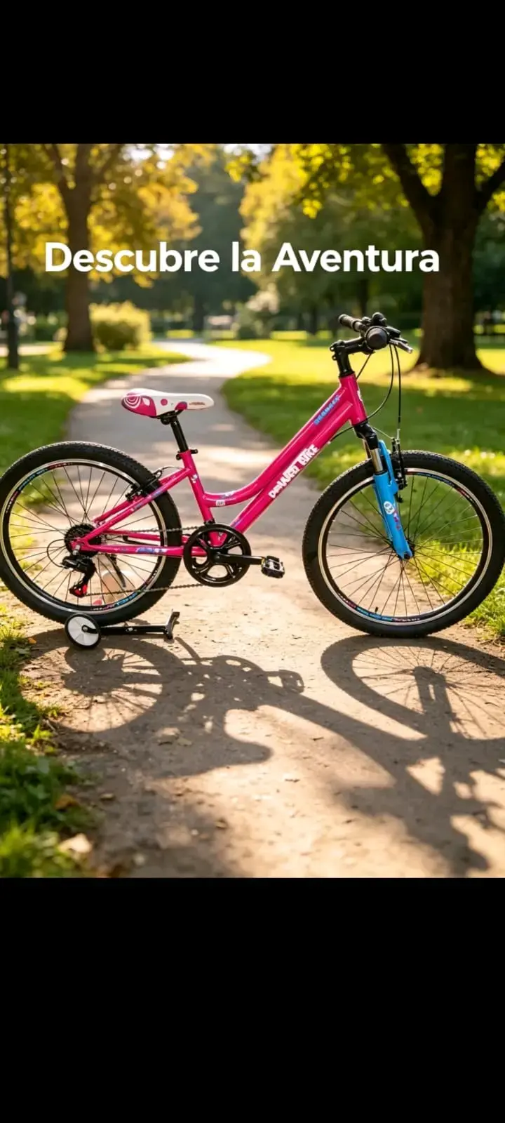 Bicicleta Infantil Bernice Rosa y Azul - 2