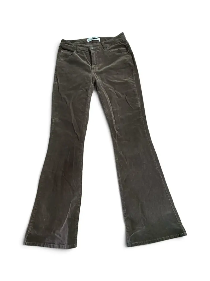 Pantalones marrón cotele para mujer - 2