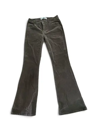 Pantalones marrón cotele para mujer - miniatura 2