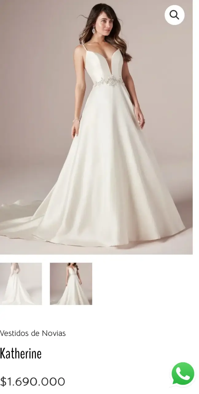 Vestido de novia blanco con encaje Katherine - 1