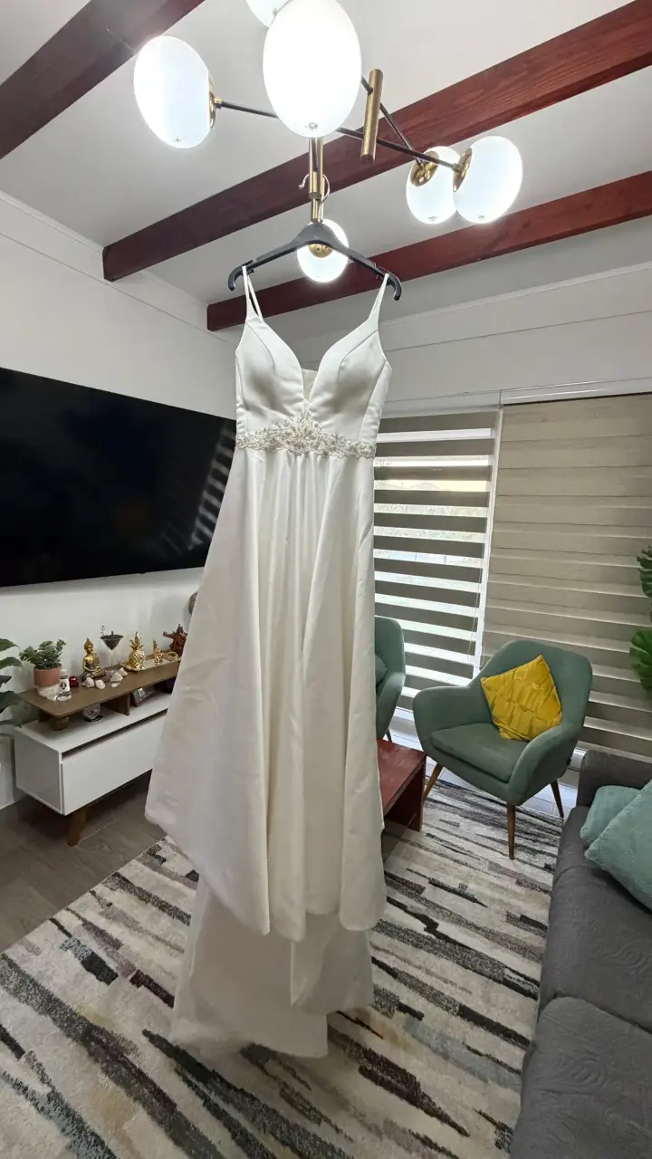 Vestido de novia blanco con encaje Katherine - 3