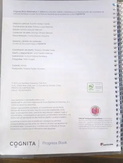 Libro 1ro básico de Matemáticas  Santillana - miniatura 4