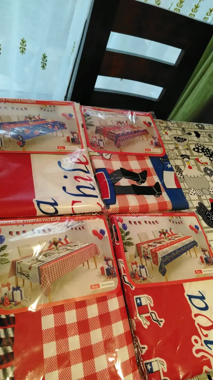 Manteles de Fiestas Patrias Chile diseño tradicional
