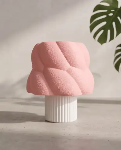 Lámpara de mesa moderna rosa y azul - miniatura 1