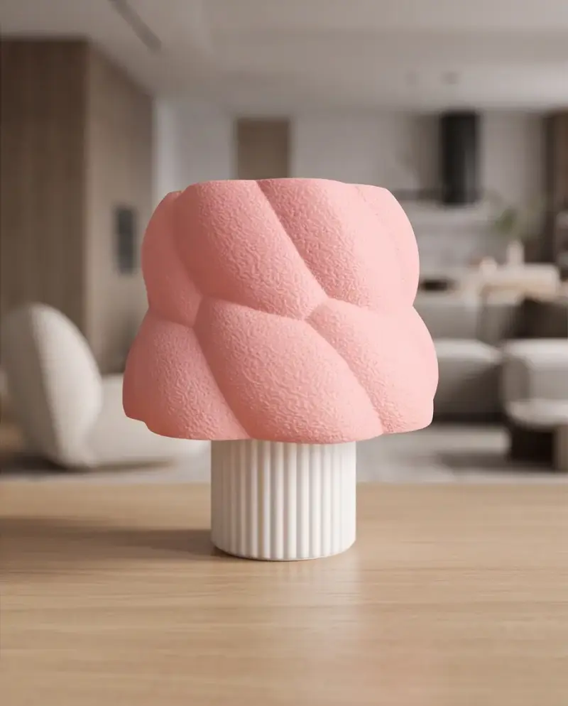 Lámpara de mesa moderna rosa y azul - 2