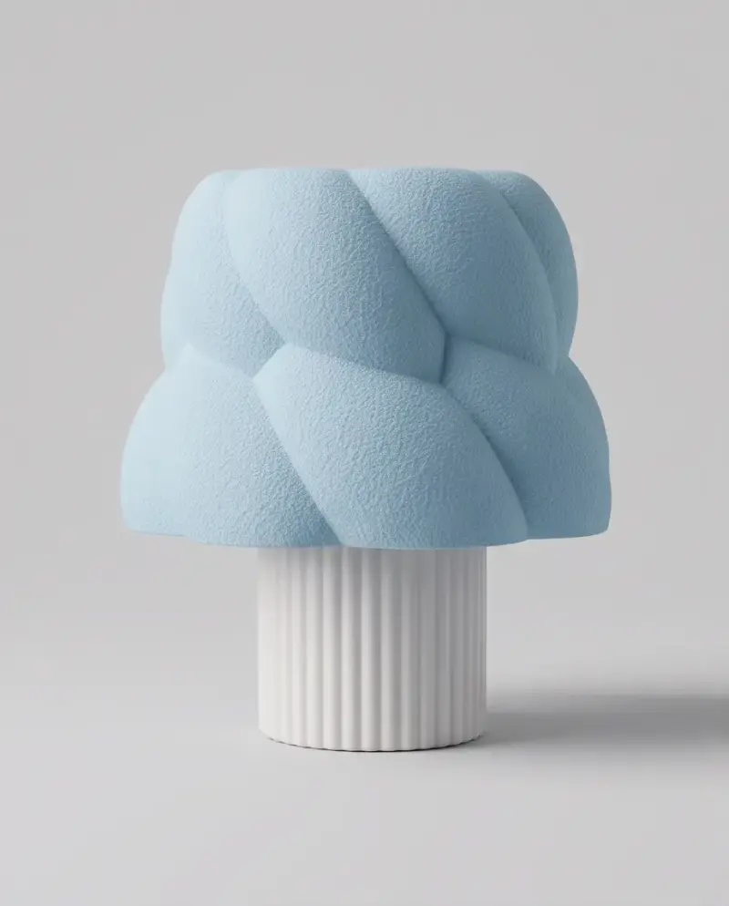 Lámpara de mesa moderna rosa y azul - 4