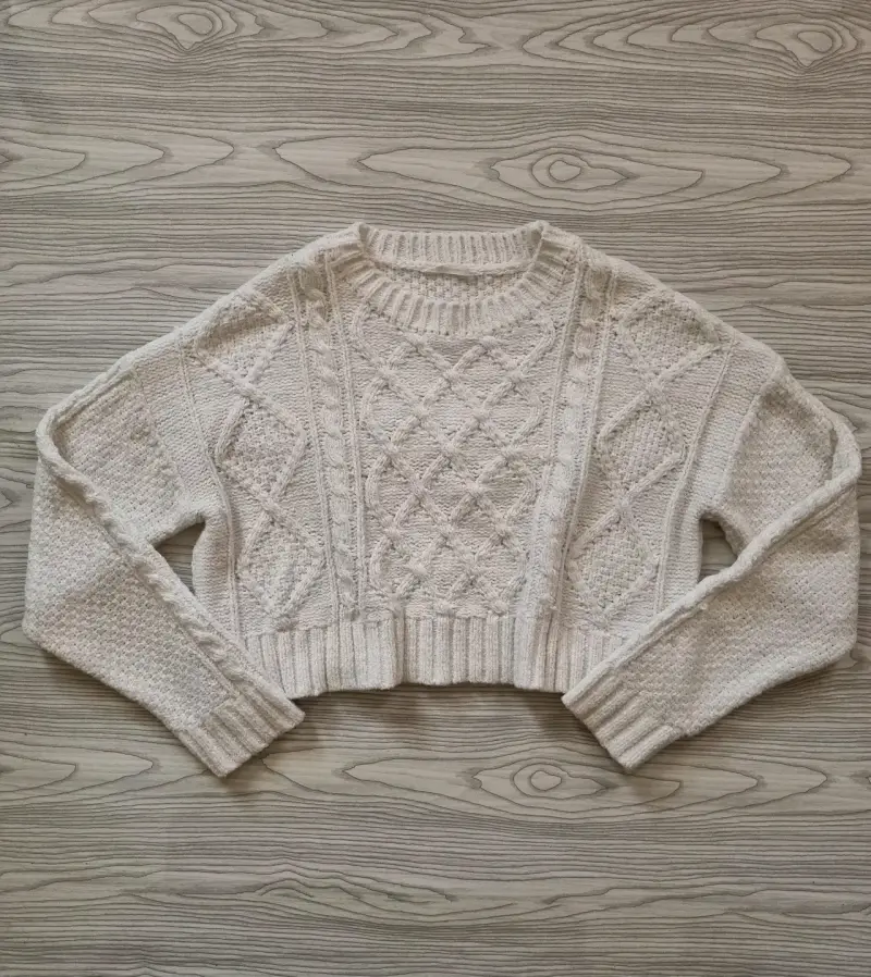 Suéter de punto blanco para mujer - 1