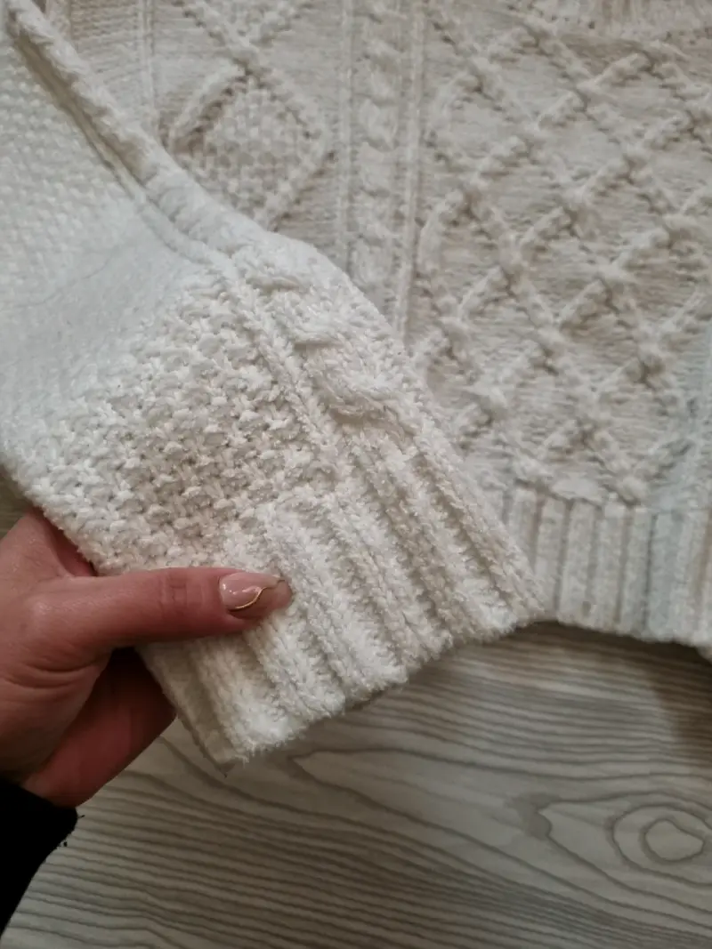 Suéter de punto blanco para mujer - 3
