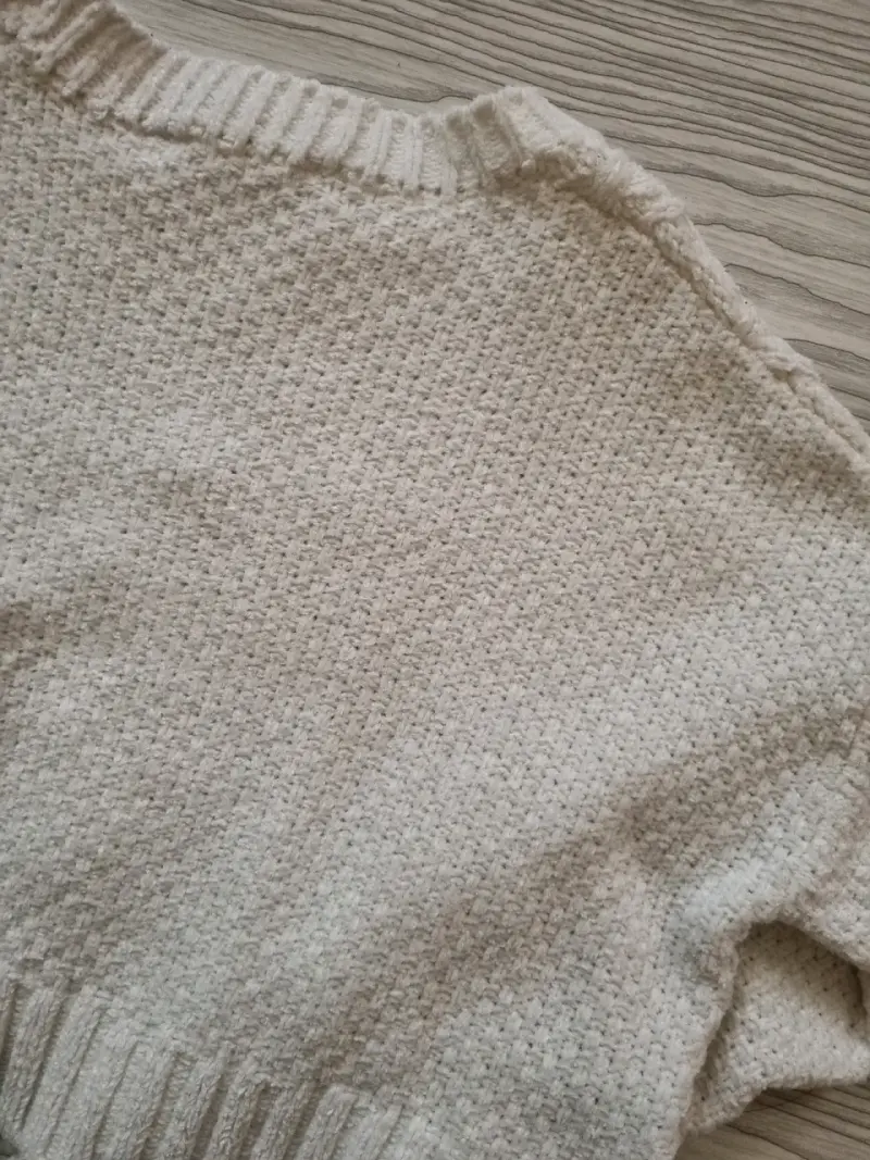 Suéter de punto blanco para mujer - 4