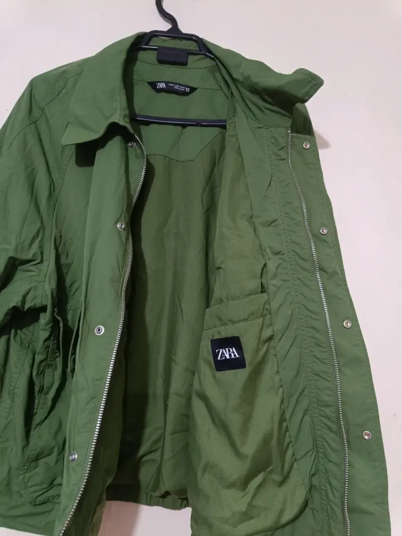 Chaqueta verde militar Zara - 2