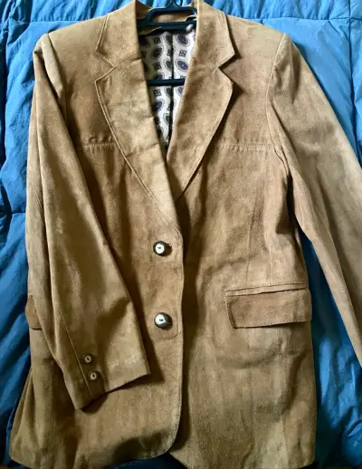 Chaqueta de antílope marrón para mujer - miniatura 2