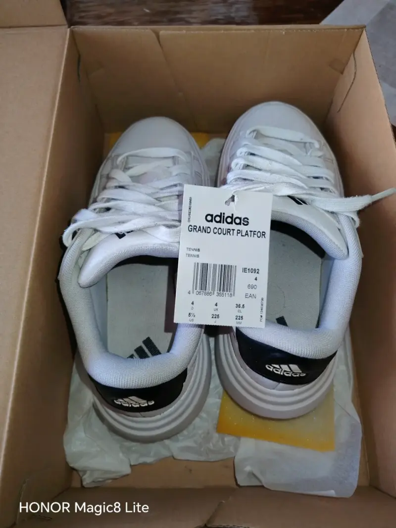 Zapatillas blancas Adidas Grand Court Platform - 5