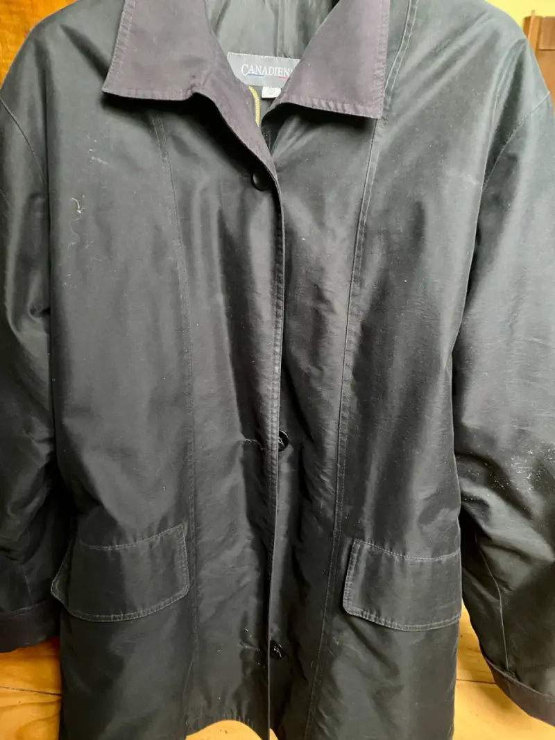 Chaqueta larga negra Canadienne para mujer - 1