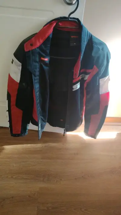 Chaqueta de moto Spidi negra y roja - miniatura 1
