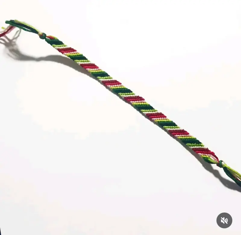 Pulsera de hilo trenzado multicolor artesanal