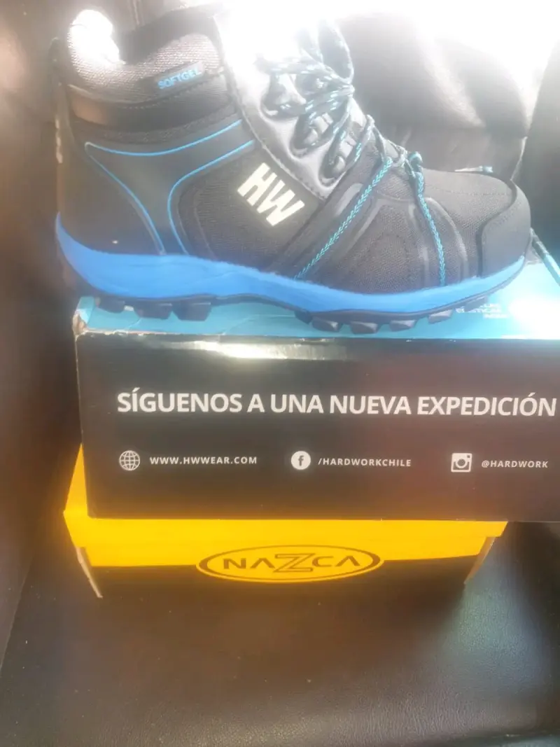 Botas de seguridad HW Softgel negras y azules - 1