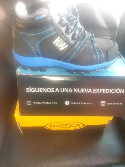 Botas de seguridad HW Softgel negras y azules - miniatura 1