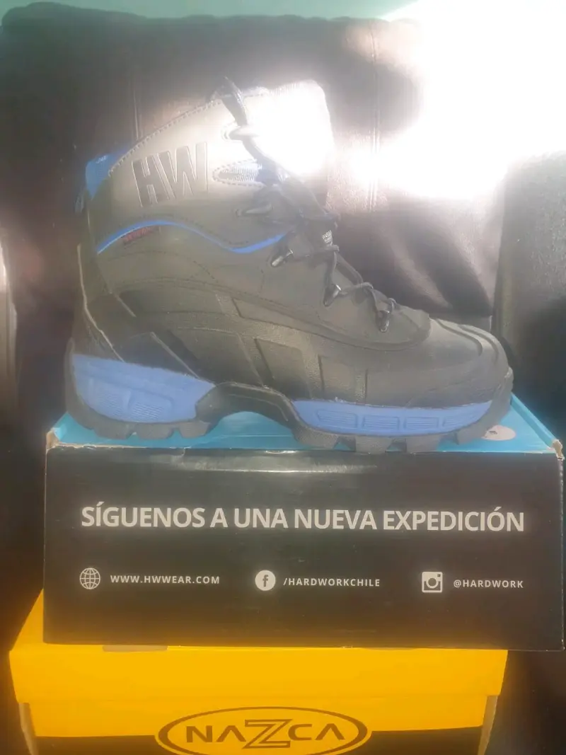 Botas de seguridad HW Softgel negras y azules - 2