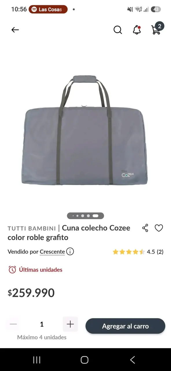 Cuna colecho Tutti Bambini Cozee color roble grafito - 6