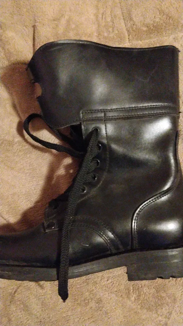 Botas de cuero negro para hombre - 2