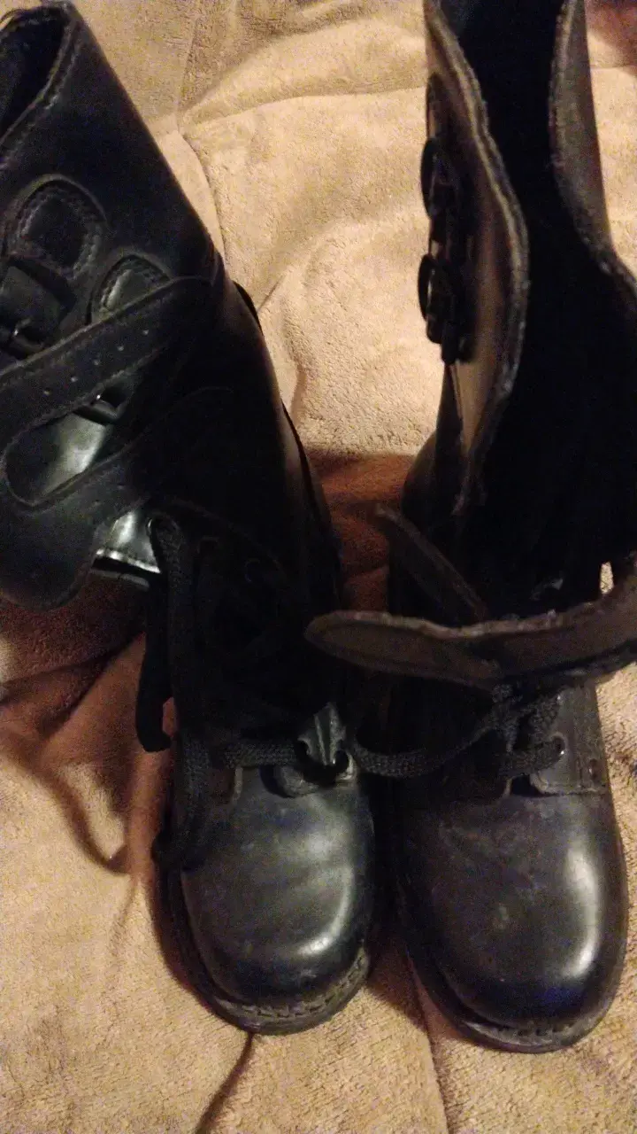 Botas de cuero negro para hombre - 3