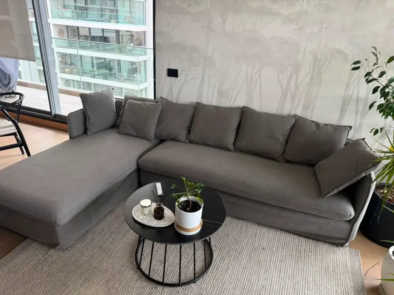 Sofá seccional gris - 2