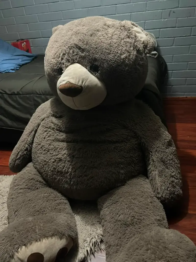 Gran oso de peluche marrón suave - 2