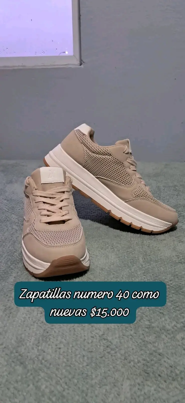 Zapatillas beige número 40 en buen estado