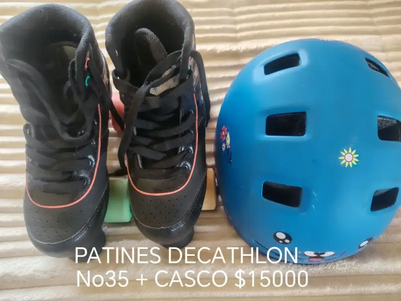 Patines Decathon No35 +casco mediano