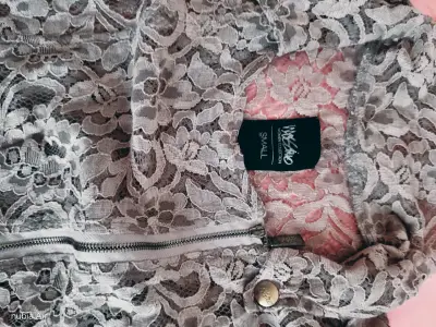 Chaqueta de encaje gris Mossimo Dutti para mujer - miniatura 1