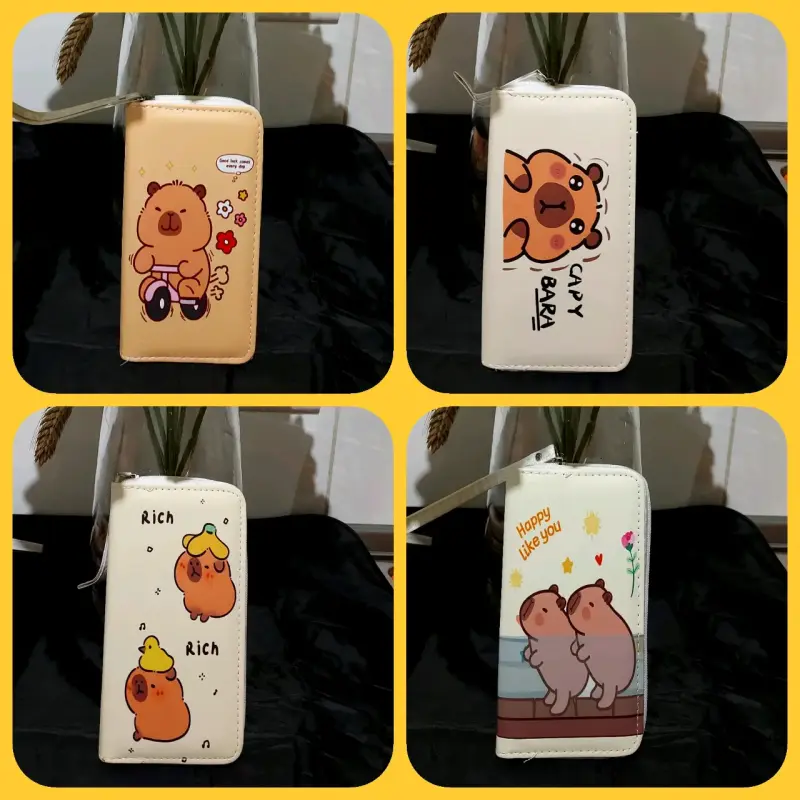 Monedero con diseño de capibara y cierre - 3
