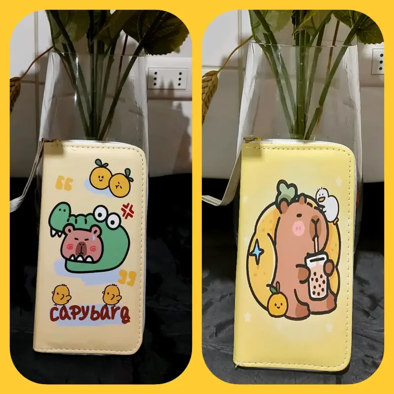 Monedero con diseño de capibara y cierre - 6