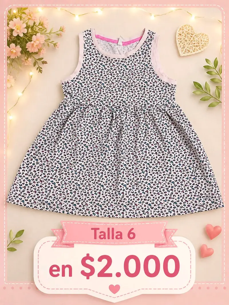 Vestidos infantil con estampado talla 6 - 2