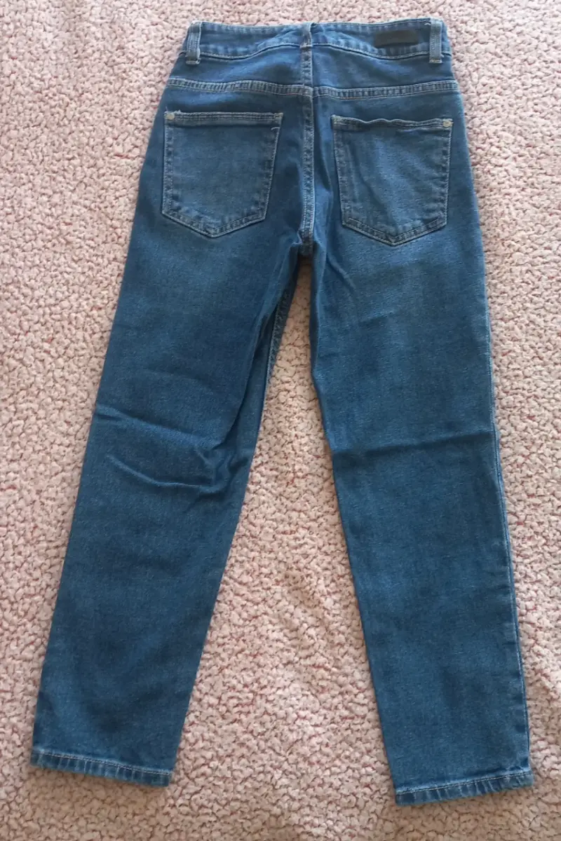 Jeans de mezclilla azul para niña talla 10 - 2