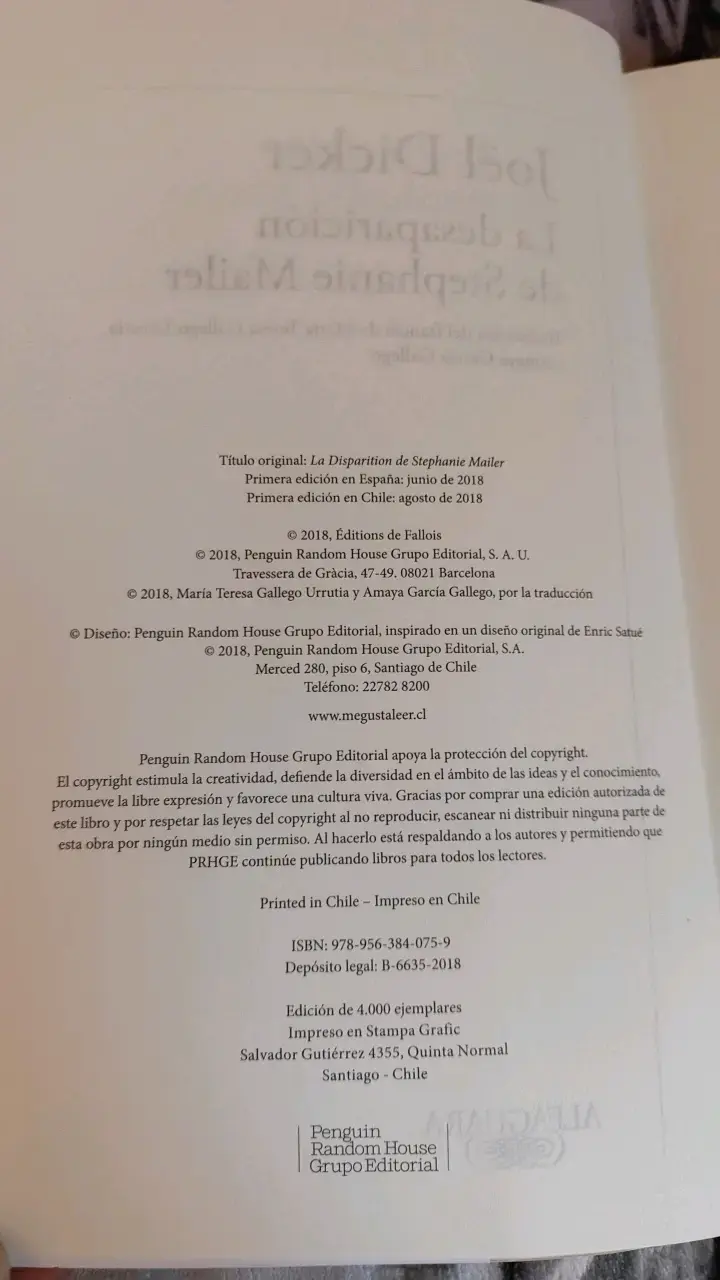 Libro 'La desaparición de Stephanie Mailer'  Joël - 4