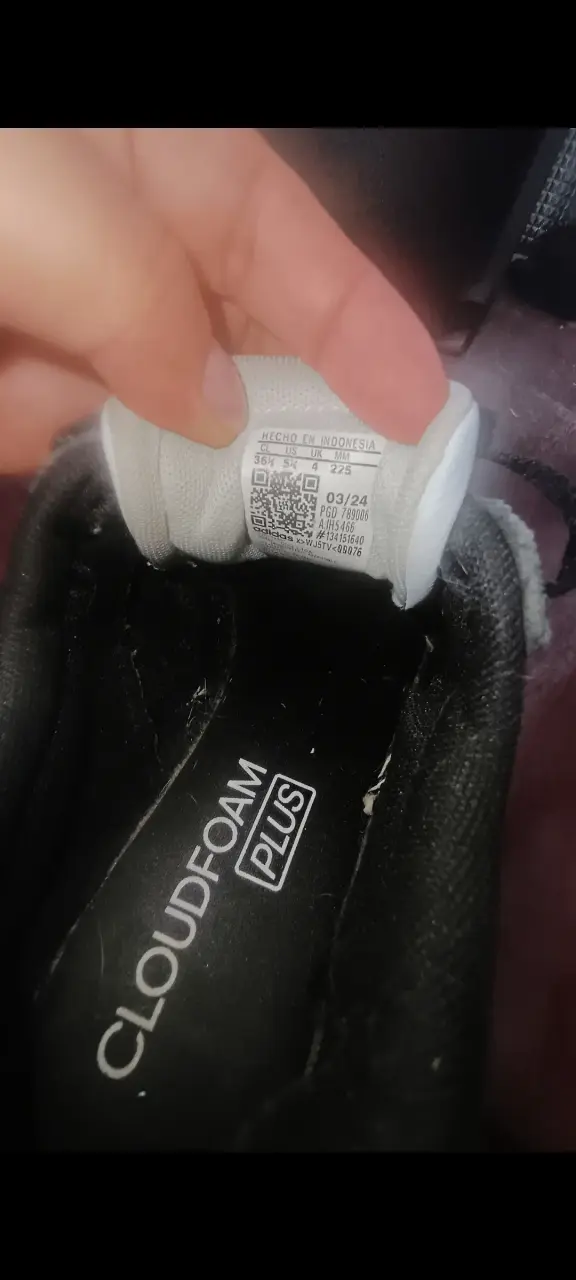 Zapatillas Adidas Cloudfoam Plus negras y blancas - 2