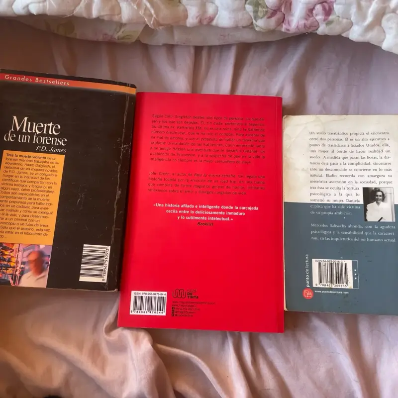 Lote de 3 libros: Muerte de un Forense, El Teorema Katherine, La Conversación - 2