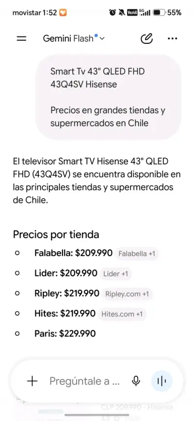 Smart TV Hisense 43 pulgadas QLED FHD - miniatura 3