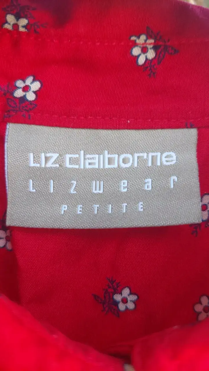 Blusa roja floral Liz Claiborne - 3