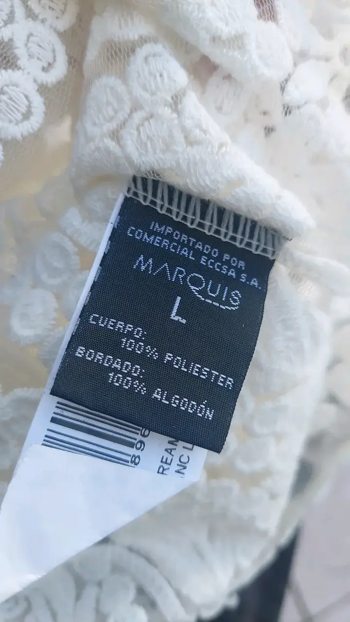 Blusa de encaje blanca Marquis talla L - 5
