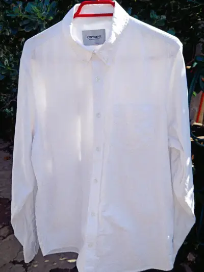 Camisa Blanca Carhartt Work In Progress Talla L - miniatura 4