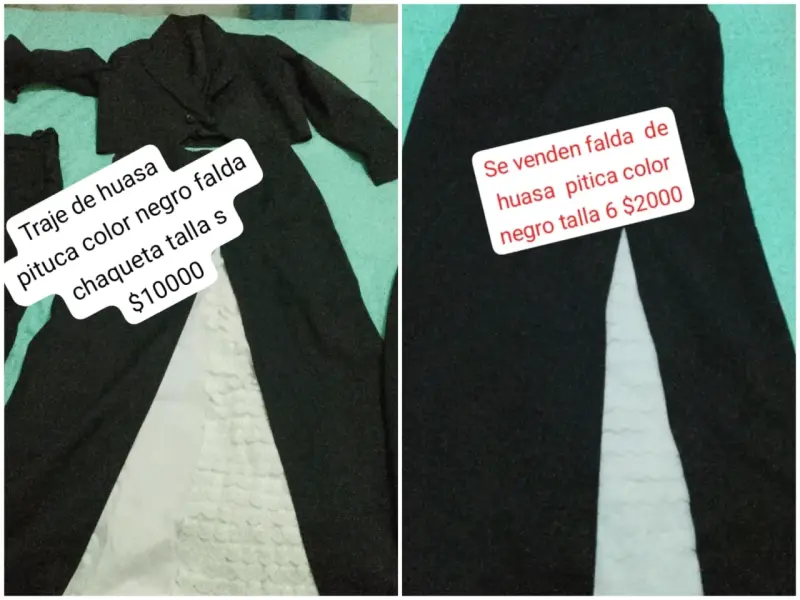 Traje de huasa pituca negro talla S - 1