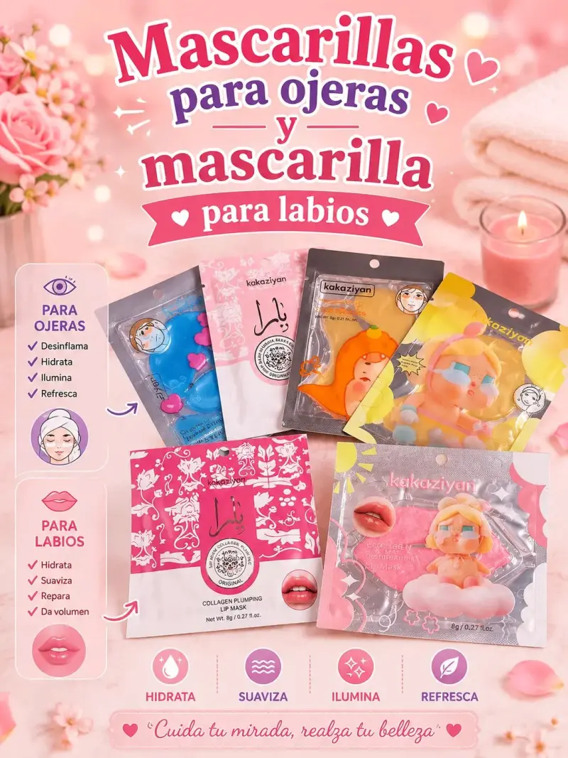 Mascarillas para Ojeras y Labios Kakaziyan