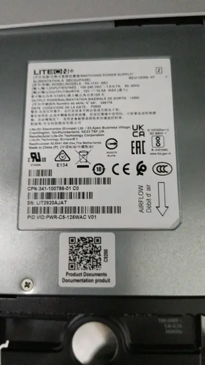Fuente de Poder Cisco PWR-C6-125WAC 125W - miniatura 2