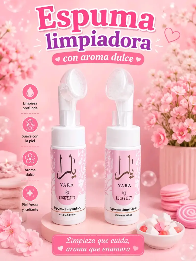 Espuma limpiadora Yara con aroma dulce