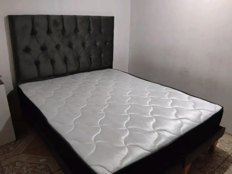 Set Cama Completa 2 Plazas Con Respaldo Y Colchon - 3