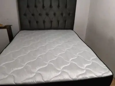 Set Cama Completa 2 Plazas Con Respaldo Y Colchon - miniatura 4